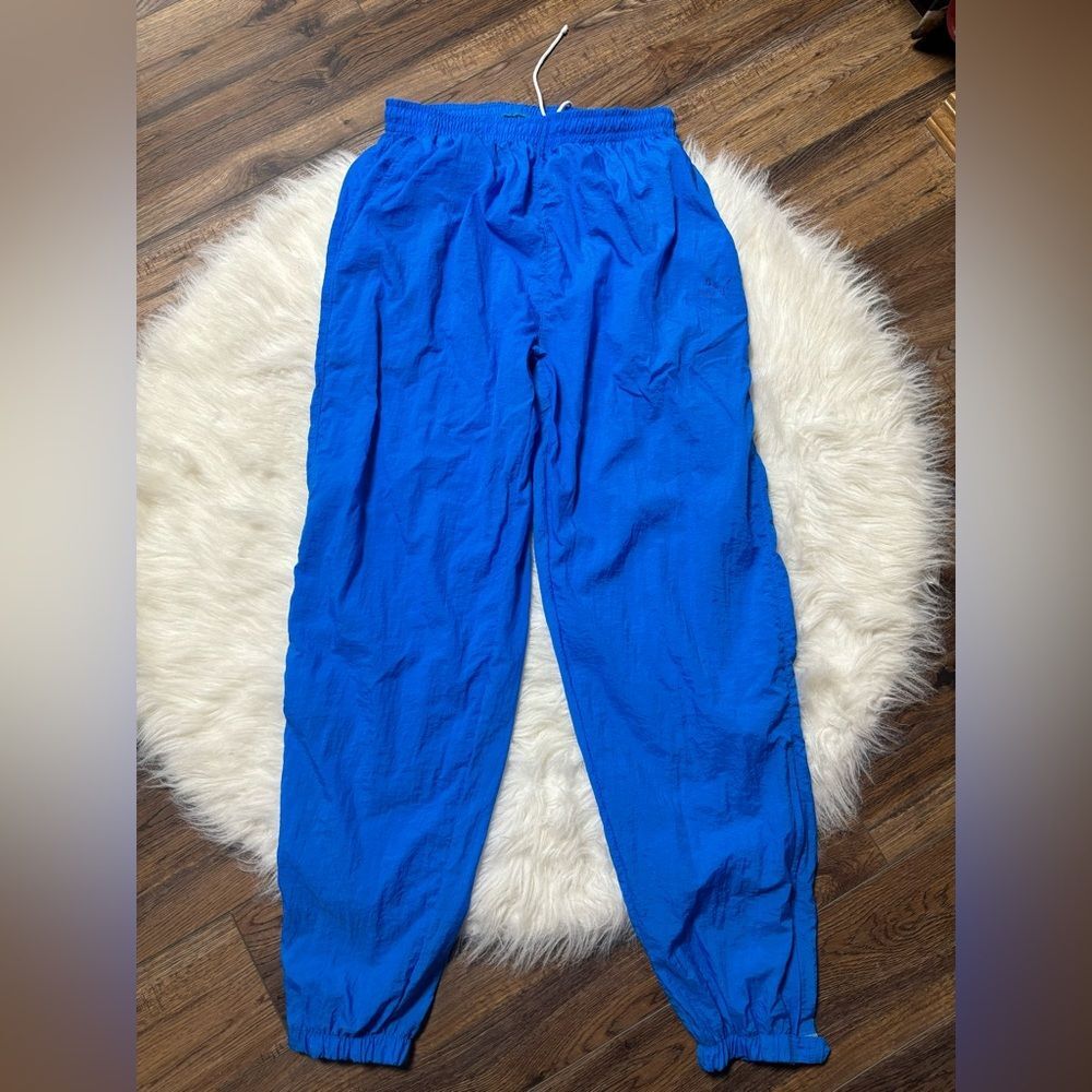 Vintage Puma Royal Blue swishy track pants size large